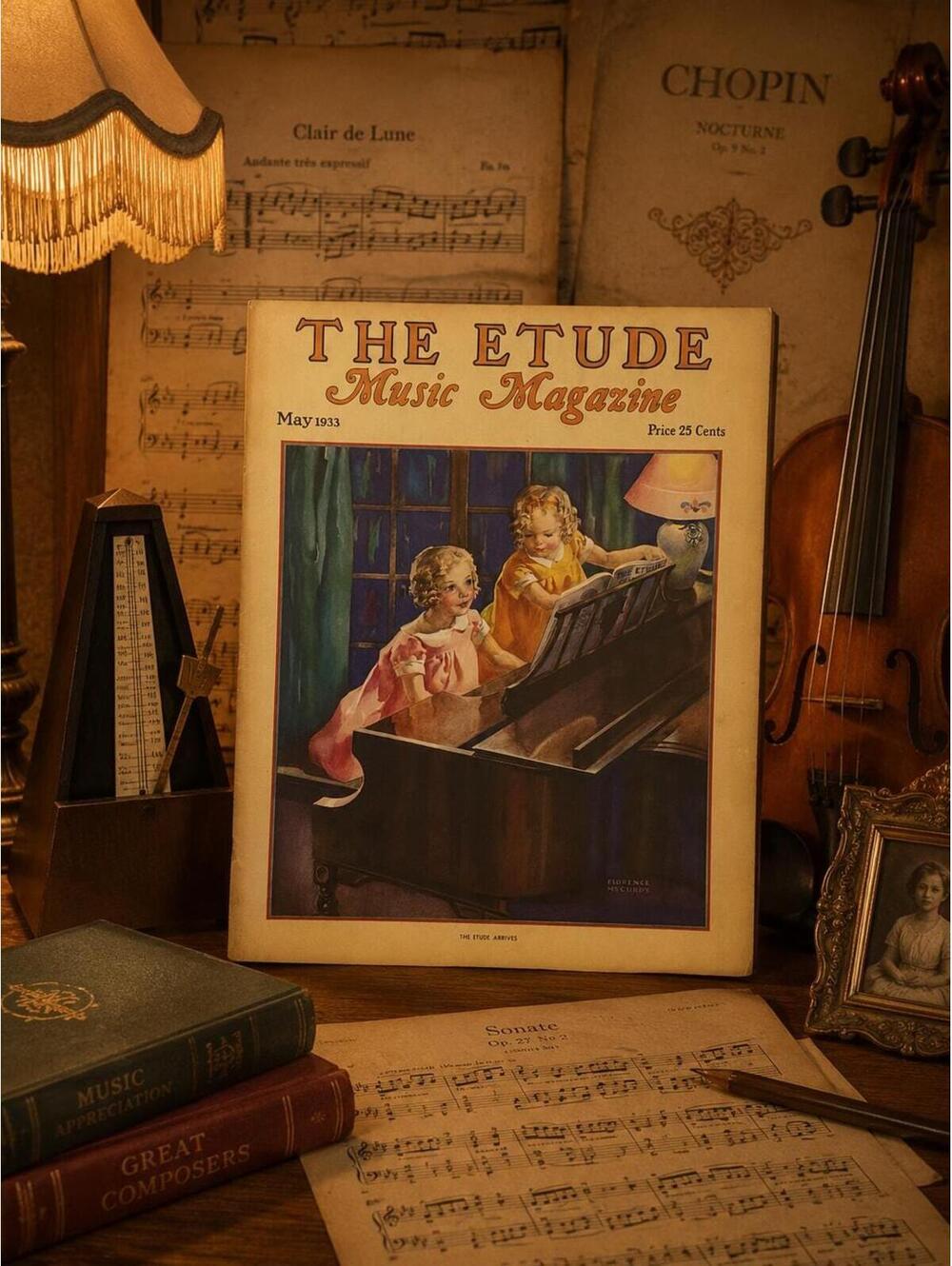 May 1933 Etude Music Magazine, Vintage Musician Articles, Sheet Music Library